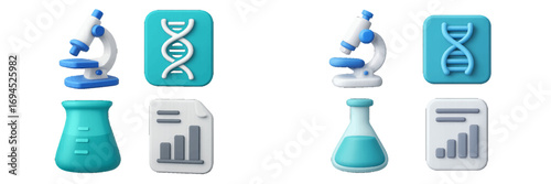 Modern scientific laboratory equipment and data analysis for research, education, and biotechnology applications