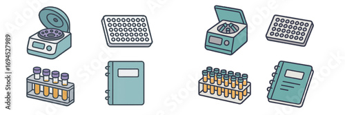 Scientific laboratory equipment and supplies for research, medical analysis, and educational experiments in a modern lab setting