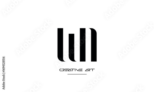 NW, WN, N, W abstract letters logo monogram