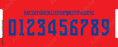 Bold Isometric Uppercase Letters and Numbers Decorative Display Font Design