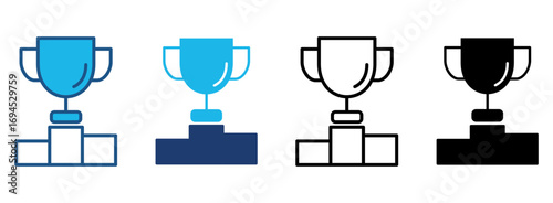 Collaboration Icon Set With Multiple Styles. Vector Illustration