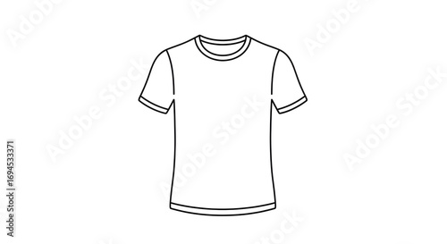 T-shirt Outline Simple Apparel Design for Mockups