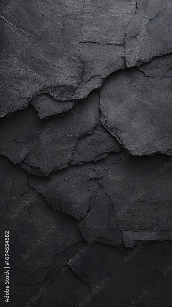 Fototapeta premium Dramatic Dark Slate Stone Texture and Patterns Create a Visually Striking Backdrop with Rugged and Elegant Natural Rock Formations