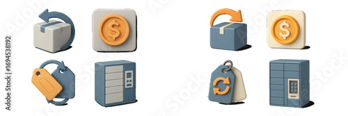 Contemporary e-commerce delivery, return, and payment service processes with parcel locker and money
