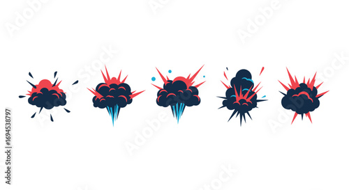 Animated explosions and fire effects for visual design projects