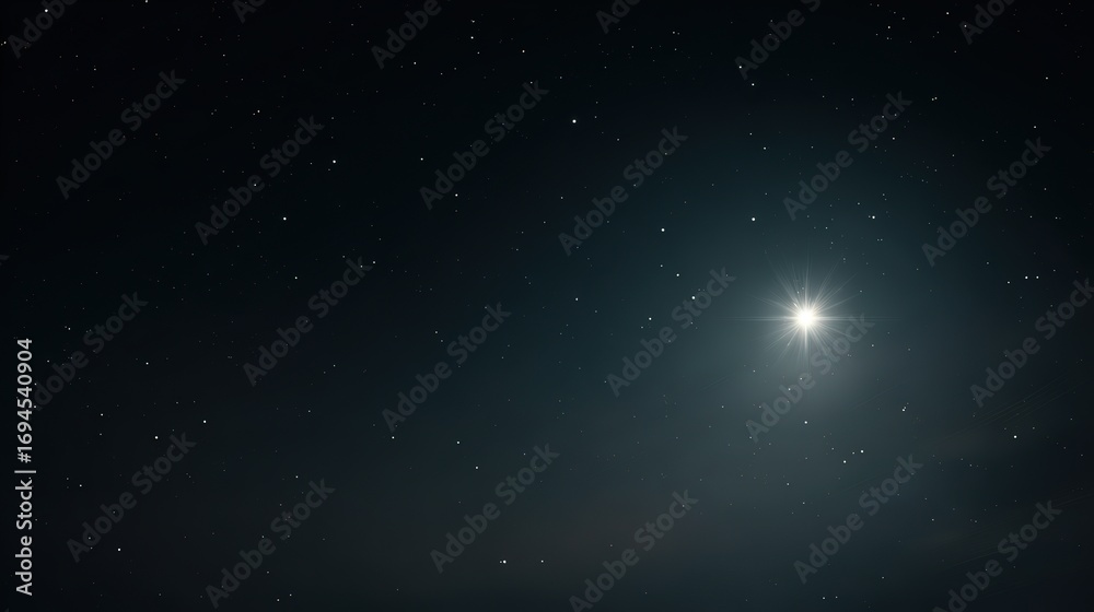 Fototapeta premium Distant star with erratic flickers, a cosmic enigma defying known patterns