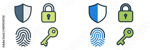 Digital security and data protection concepts with cybersecurity, privacy, secure access, and authentication