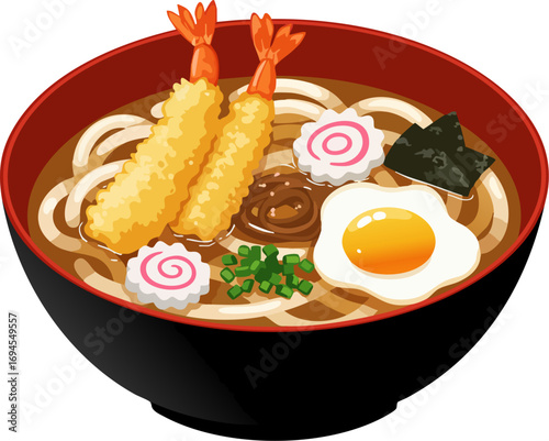 Simple Japanese Udon Noodle Bowl Icon
