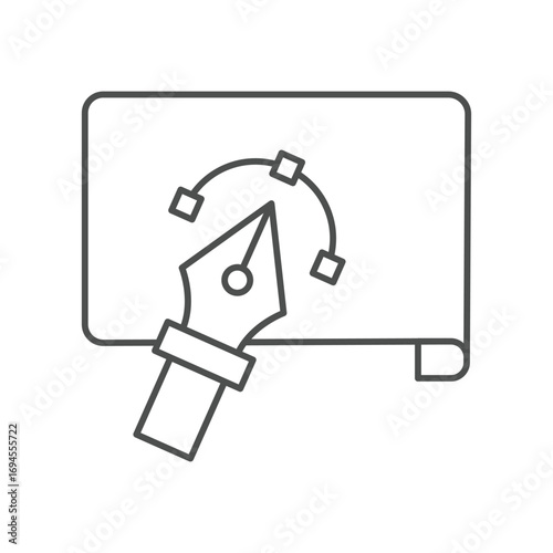 Designing  thinline icon , vector, pixel perfect, illustrator file 
