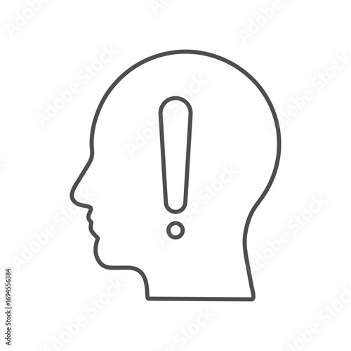 Exclamation thinline icon , vector, pixel perfect, illustrator file 