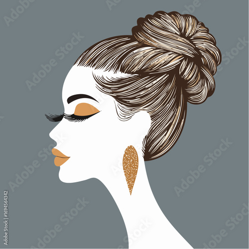damask halo braids logo for luxury salon and spa branding