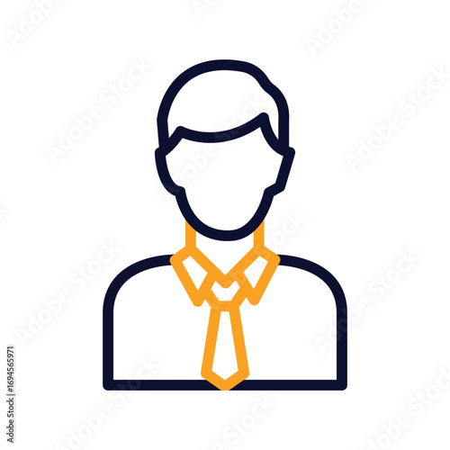 Manager  Outline bold Vector Icon which can be easily modified or Edited 
