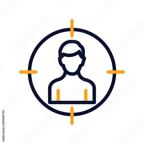 Target Audience  Outline bold Vector Icon which can be easily modified or Edited 
