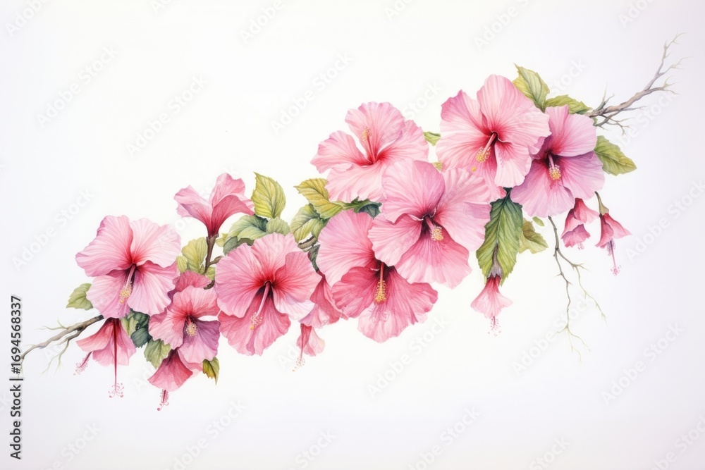 Fototapeta premium Hibicus flowers hibiscus blossom nature.