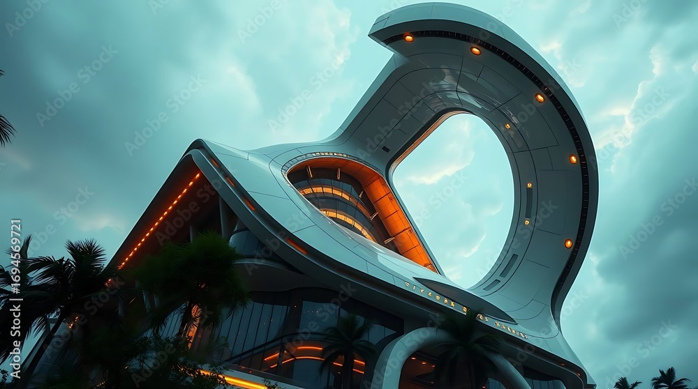 Fototapeta premium Futuristic building exterior