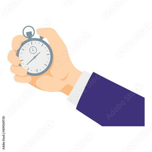 Hand Holding Stopwatch