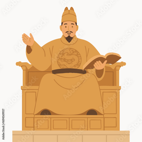 King Sejong Sitting Statue
