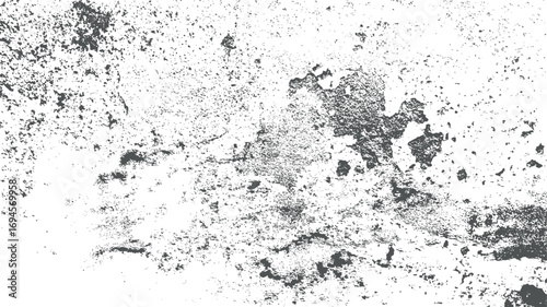 Minimalist horizontal cracked wall background with grunge texture, distressed black and white decay pattern for vintage overlays, abstract concrete surfaces, retro design, and antique graphic projects
