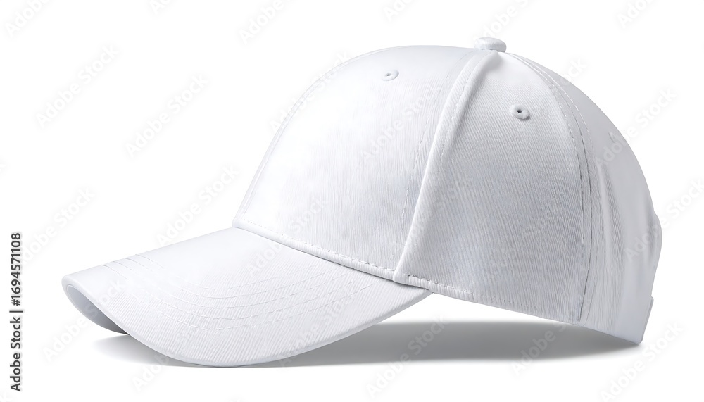 Fototapeta premium White baseball cap on white background