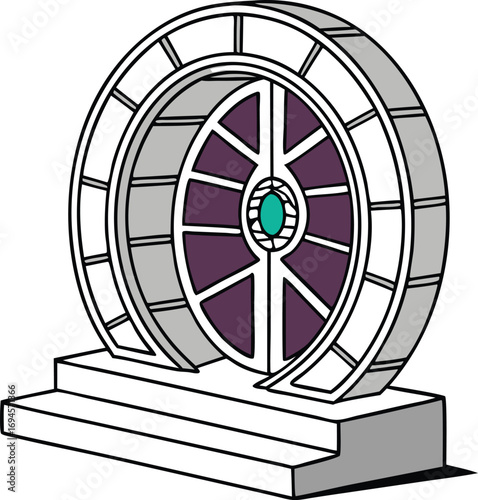 Futuristic portal gateway beckons exploration into new dimensions and possibilities