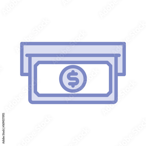 Deposit Money duotone line icon , vector, pixel perfect, illustrator file 
