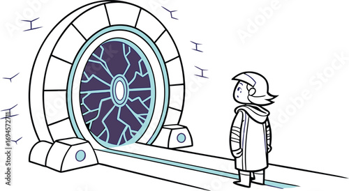 Sci-Fi Portal and Traveler