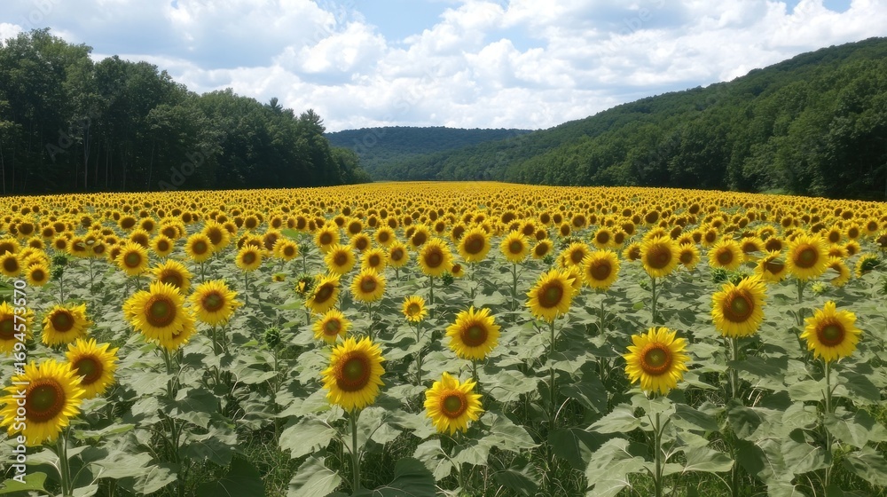Obraz premium Sunflower field landscape