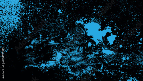 Modern black and blue grunge texture with gradient halftone dotted pop art comic effect, stylish dark abstract vector background for sports graphics, posters, web design, and digital media projects