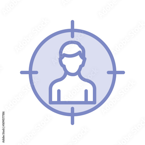 Target Audience  duotone line icon , vector, pixel perfect, illustrator file 
