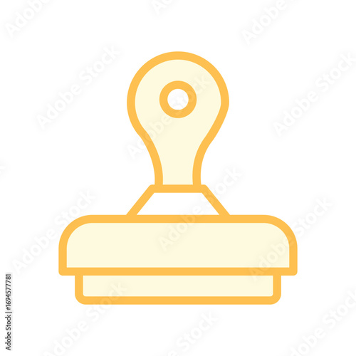 Wooden Stamp duotone line icon , vector, pixel perfect, illustrator file 
