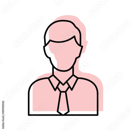 Manager  color shadow thinline icon , vector, pixel perfect, illustrator file 
