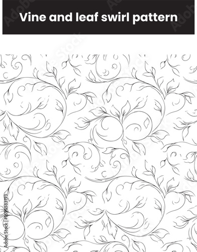 Real estate Vine and leaf swirl pattern design