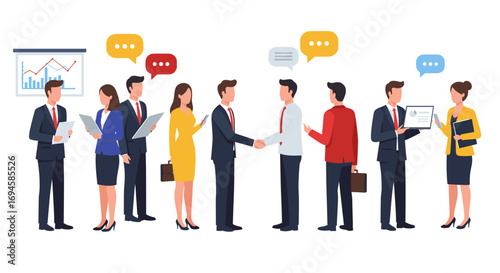 Team collaboration and business communication in a modern office