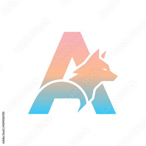 A clean, modern logo featuring the letter 'A' with a fox's body cleverly integrated into the design, symbolizing cleverness, speed, and nature.