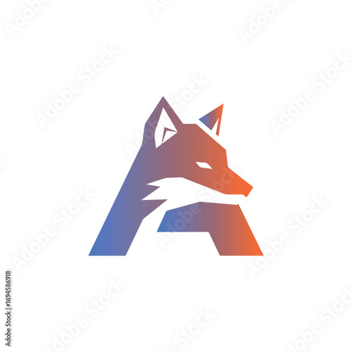 A sleek, modern logo featuring the letter 'A' with a fox's head cleverly integrated into the design, symbolizing cleverness, speed, and nature.