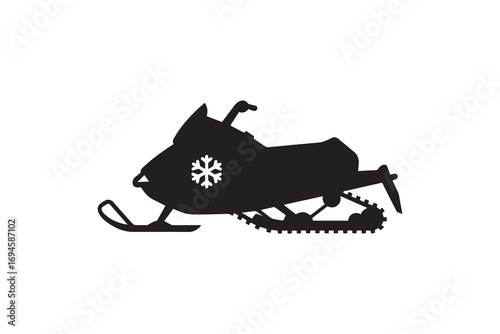 Snowmobile Silhouette Vector Graphic Snow Machine Silhouette Clipart