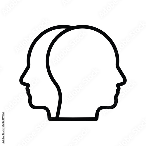 Individual Personality line icon , vector, pixel perfect, illustrator fileProject 
