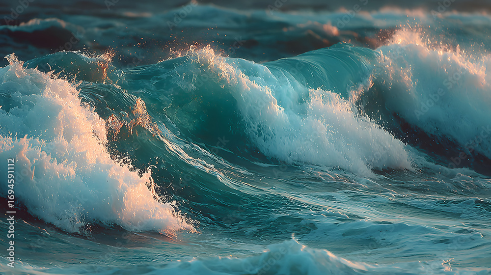 Obraz premium High Angle View of Ocean Surface for Background and Design