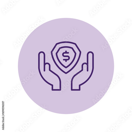 Money Insurance pentaglow , vector, pixel perfect, illustrator file 
