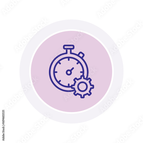 Maintenance Time color circle icon , vector, pixel perfect, illustrator file 
