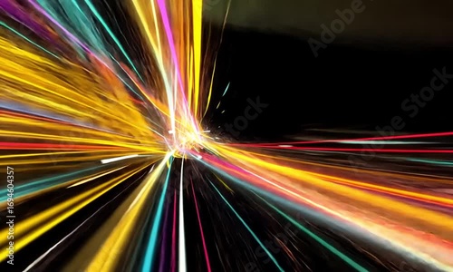 Abstract Light Trails Background for Motion Graphics and VFX