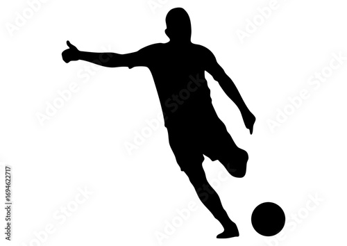 サッカー選手のシルエット9