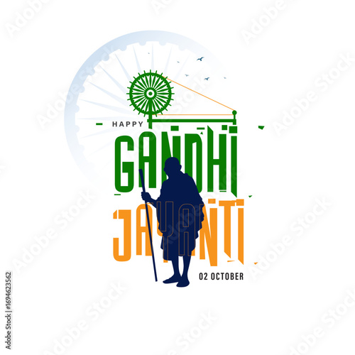 Happy Gandhi Jayanti Background Design Vector Illustration