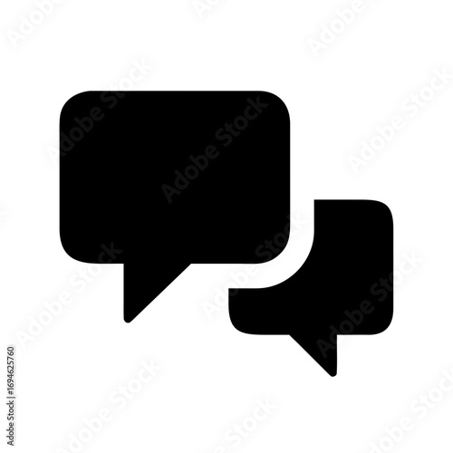 Digital representation of chat boxes, perfect for illustrating online discussions and user interaction