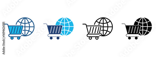 Commerce Icon Set With Multiple Styles. Vector Illustration