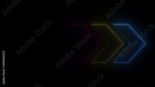 Wallpaper Mural Glowing neon arrow icons animation
right to left navigation directional symbols 4k video Torontodigital.ca