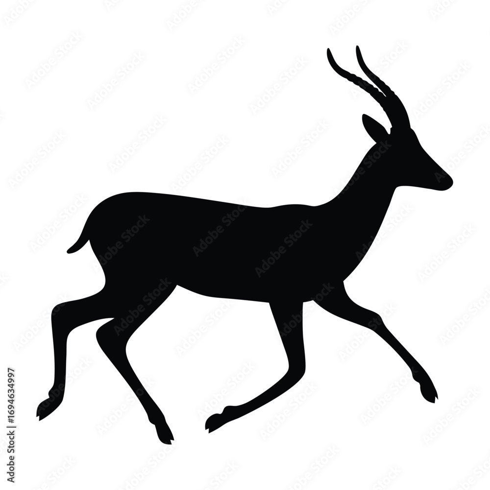 custom made wallpaper toronto digitalSilhouette of running gazelle vector illustration for wildlife and african safari design ideas