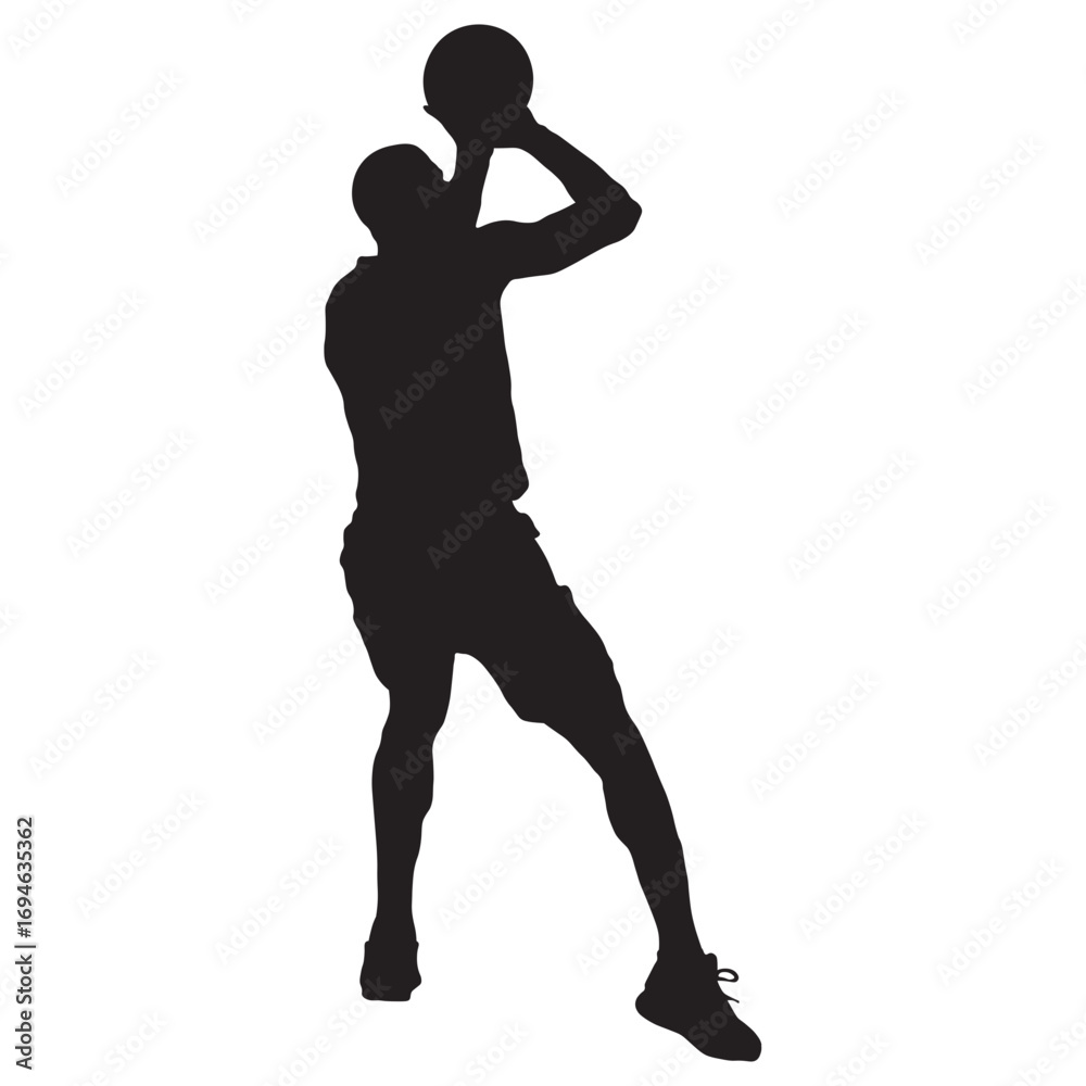 Obraz premium Basketball Player Silhouette
