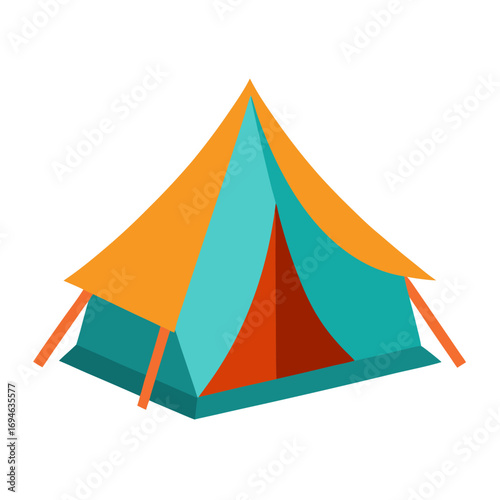 vector illustration of a tent