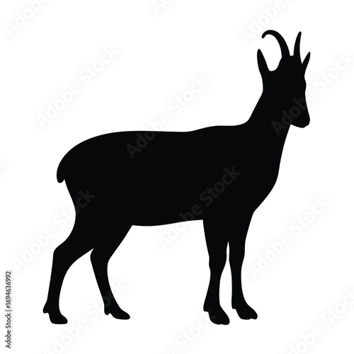 Download black chamois silhouette vector image for graphic design projects and illustrations now free